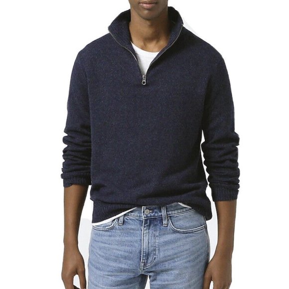 J.Crew 3/4-zip pulloverRugged Merino Wool Sweater